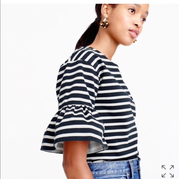 J. Crew ruffle-sleeve top - Picture 4 of 4